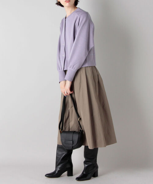 NOLLEY’S（ノーリーズ）の「リブアブルフェイスドット釦カーディガン（カーディガン/ボレロ・レディース・アイボリー/ラベンダー/ネイビー・38）」の18枚目の写真