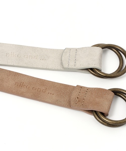 niko and...（ニコアンド）の「オリジナルダブルリングベルト（ベルト・レディース・ブラック/モカ/オフホワイト/ブラウン・0）」の9枚目の写真