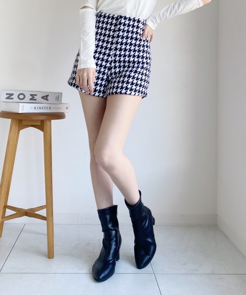Loueme（ルエム）の「千鳥柄ハイウエストパンツ（スカート・レディース・その他1・M）」の4枚目の写真