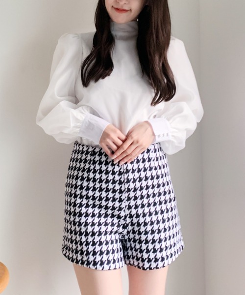 Loueme（ルエム）の「千鳥柄ハイウエストパンツ（スカート・レディース・その他1・M）」の2枚目の写真