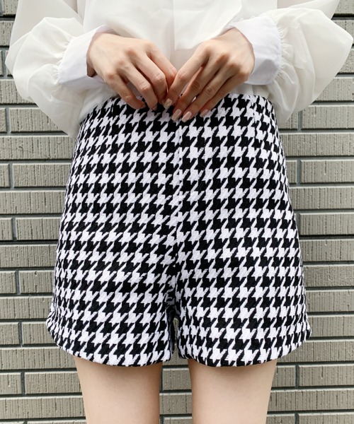 Loueme（ルエム）の「千鳥柄ハイウエストパンツ（スカート・レディース・その他1・M）」の5枚目の写真