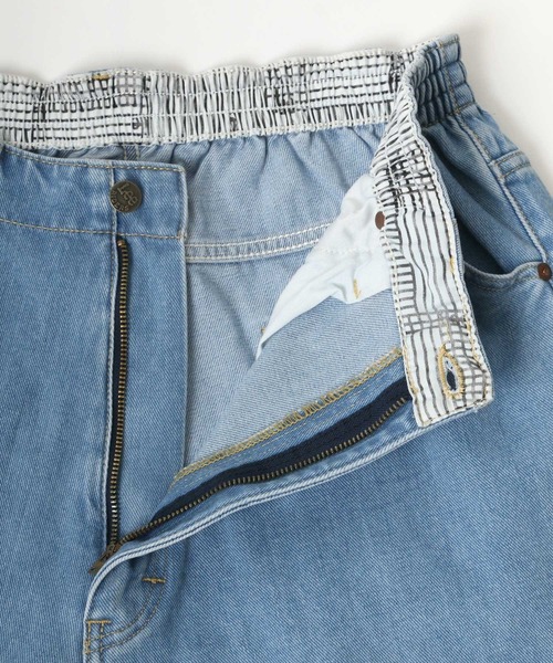 Lee（リー）の「Lee/リー LEE LITE EASY WIDE TAPERED/イージーワイドテーパードパンツ/シェフパンツ（デニムパンツ・メンズ・ブラック/インディゴブルー/アイボリー/ライトインディゴブルー/ワンウォッシュ・S/M/L/XL）」の9枚目の写真