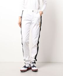 LOUDMOUTH/ラウドマウス ゴルフウェア ワンポイントロゴ エンボス柄 脇ライン ストレッチ UVカット ロングパンツ