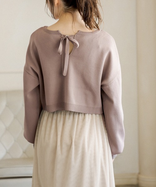 OLIVE des OLIVE（オリーブデオリーブ）の「ニット×チュールキャミset/キャミワンピース（ワンピース・レディース・ブラウン/ライトグレー/ミント/ピンク・FREE）」の12枚目の写真