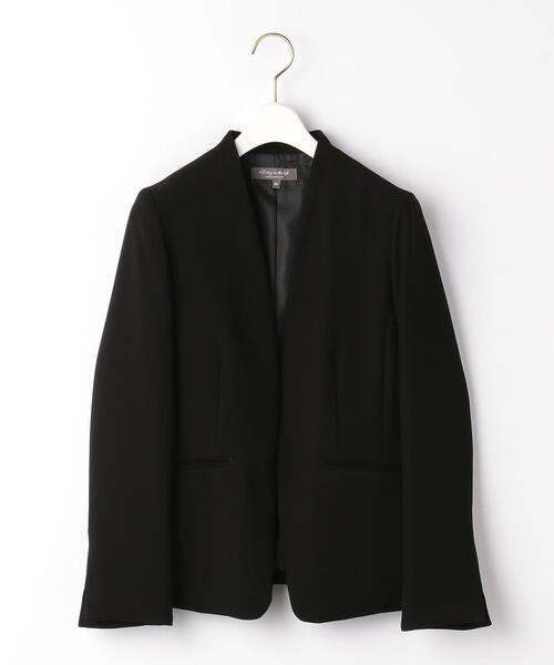 【極美品】A day in the life ラムレザージャケット ノーカラー レザージャケット レディース ノーカラー 本革 ラム シンプル
