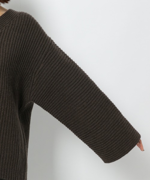 BABYLONE(バビロン)の「BABYLONE / アゼオーバーニットカーデ(カーディガン/ボレロ・レディース・ダークブラウン/グレー系その他・フリー)」の8枚目の写真