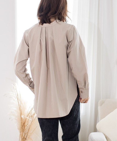TRIANGLE PALETTE（トライアングルパレット）の「2wayタックブラウス（シャツ/ブラウス・レディース・オフホワイト/グレイッシュベージュ・FREE）」の7枚目の写真