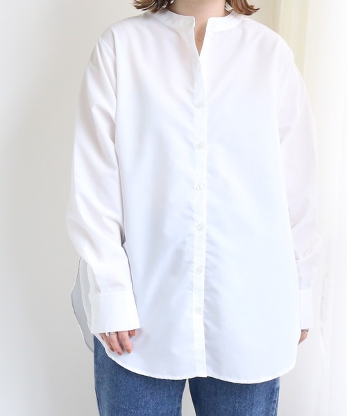 TRIANGLE PALETTE（トライアングルパレット）の「2wayタックブラウス（シャツ/ブラウス・レディース・オフホワイト/グレイッシュベージュ・FREE）」の11枚目の写真