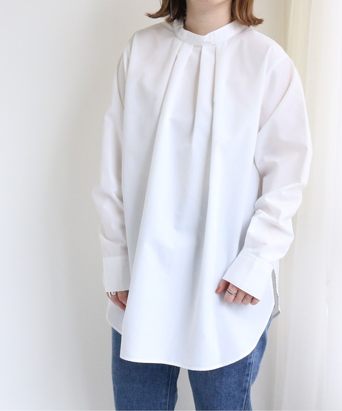 TRIANGLE PALETTE（トライアングルパレット）の「2wayタックブラウス（シャツ/ブラウス・レディース・オフホワイト/グレイッシュベージュ・FREE）」の13枚目の写真