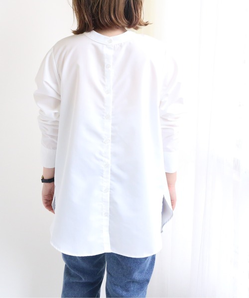 TRIANGLE PALETTE（トライアングルパレット）の「2wayタックブラウス（シャツ/ブラウス・レディース・オフホワイト/グレイッシュベージュ・FREE）」の16枚目の写真