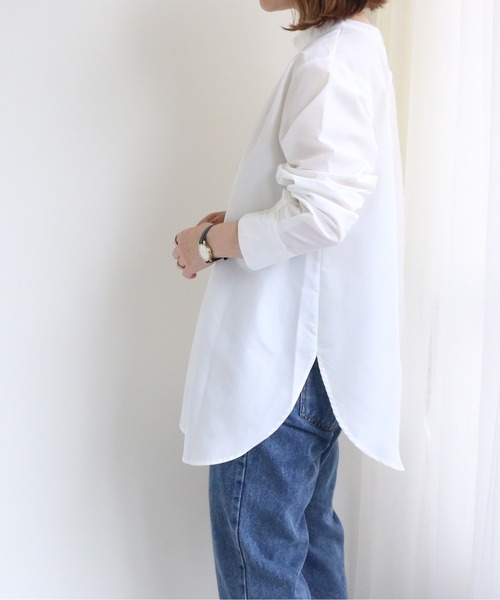 TRIANGLE PALETTE（トライアングルパレット）の「2wayタックブラウス（シャツ/ブラウス・レディース・オフホワイト/グレイッシュベージュ・FREE）」の17枚目の写真