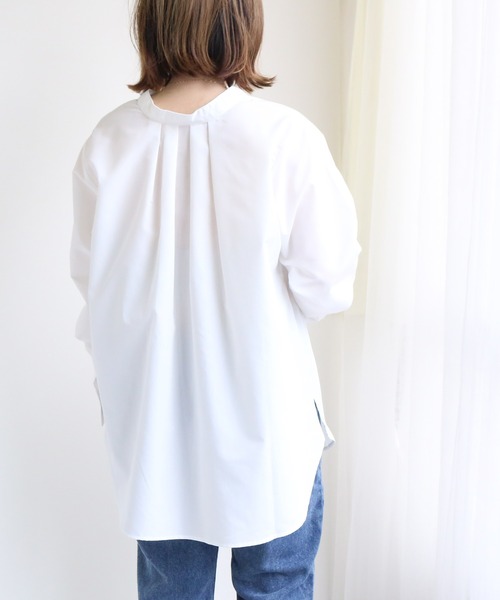 TRIANGLE PALETTE（トライアングルパレット）の「2wayタックブラウス（シャツ/ブラウス・レディース・オフホワイト/グレイッシュベージュ・FREE）」の20枚目の写真