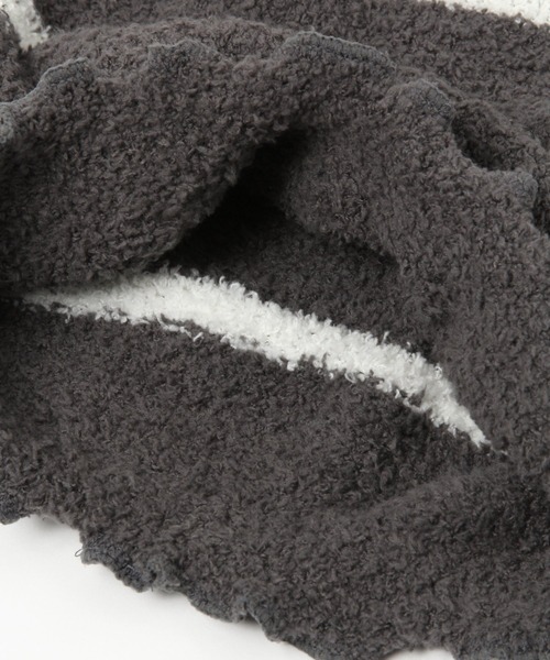 LAKOLE（ラコレ）の「ボーダー柄ニットボディウォーマー / 216587（その他ルームウェア・レディース・ベージュ/ピンク/グリーン/チャコール・FREE）」の9枚目の写真