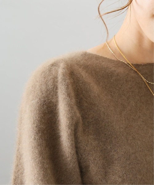 La TOTALITE（ラトータリテ）の「ラクーンプルオーバー◆（ニット/セーター・レディース・ネイビー/ブラウン・FREE）」の4枚目の写真