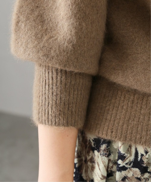 La TOTALITE（ラトータリテ）の「ラクーンプルオーバー◆（ニット/セーター・レディース・ネイビー/ブラウン・FREE）」の9枚目の写真