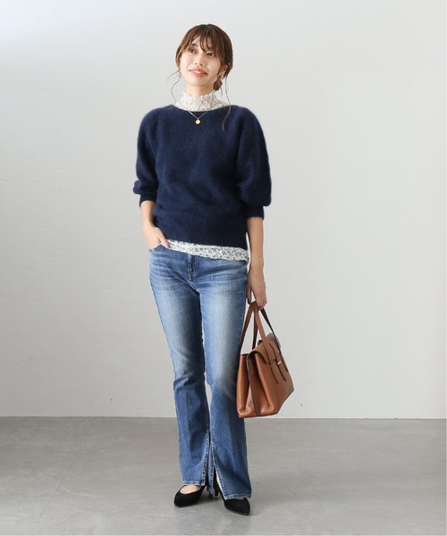 La TOTALITE（ラトータリテ）の「ラクーンプルオーバー◆（ニット/セーター・レディース・ネイビー/ブラウン・FREE）」の16枚目の写真