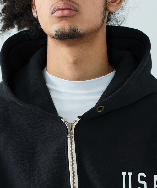 Alpha Industries（アルファインダストリーズ）の「ヴィンテージスウェットジップパーカー（パーカー・メンズ・ブラック/ヘザーグレー/ネイビー・MEDIUM/LARGE/X-LARGE）」の17枚目の写真