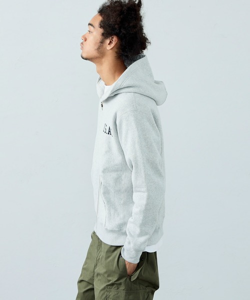 Alpha Industries（アルファインダストリーズ）の「ヴィンテージスウェットジップパーカー（パーカー・メンズ・ブラック/ヘザーグレー/ネイビー・MEDIUM/LARGE/X-LARGE）」の9枚目の写真