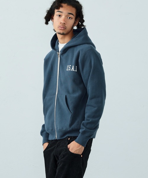 Alpha Industries（アルファインダストリーズ）の「ヴィンテージスウェットジップパーカー（パーカー・メンズ・ブラック/ヘザーグレー/ネイビー・MEDIUM/LARGE/X-LARGE）」の14枚目の写真