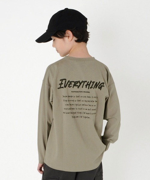 GLAZOS(グラソス)の「天竺・アソートプリント長袖Tシャツ(Tシャツ/カットソー・キッズ・ライトグレー/カーキ/キナリ/チャコール/ダークグリーン/グレイッシュブルー/ホワイト/グレー/ライトブルー/ライトグリーン/オフホワイト/ベージュ/ベージュ系その他/ダークグレー/ミント/サックスブルー/チャコールグレー/ブラック/ネイビー/ブルー・130cm/140cm/150cm/160cm/170cm)」の7枚目の写真