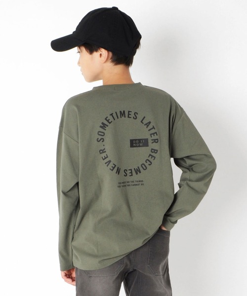 GLAZOS(グラソス)の「天竺・アソートプリント長袖Tシャツ(Tシャツ/カットソー・キッズ・ライトグレー/カーキ/キナリ/チャコール/ダークグリーン/グレイッシュブルー/ホワイト/グレー/ライトブルー/ライトグリーン/オフホワイト/ベージュ/ベージュ系その他/ダークグレー/ミント/サックスブルー/チャコールグレー/ブラック/ネイビー/ブルー・130cm/140cm/150cm/160cm/170cm)」の13枚目の写真