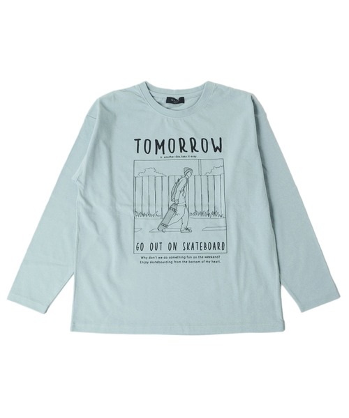 GLAZOS(グラソス)の「天竺・アソートプリント長袖Tシャツ(Tシャツ/カットソー・キッズ・ライトグレー/カーキ/キナリ/チャコール/ダークグリーン/グレイッシュブルー/ホワイト/グレー/ライトブルー/ライトグリーン/オフホワイト/ベージュ/ベージュ系その他/ダークグレー/ミント/サックスブルー/チャコールグレー/ブラック/ネイビー/ブルー・130cm/140cm/150cm/160cm/170cm)」の22枚目の写真