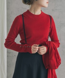 URBAN RESEARCH ROSSO WOMEN | ウォッシャブルウール袖ボタンリブニット(ニット/セーター)