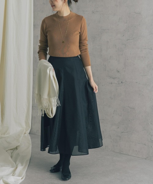 URBAN RESEARCH ROSSO WOMEN（アーバンリサーチ　ロッソ）の「ウォッシャブルウール袖ボタンリブニット（ニット/セーター・レディース・ベージュ/ブラック/レッド・FREE）」の15枚目の写真