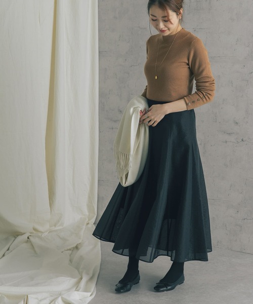 URBAN RESEARCH ROSSO WOMEN（アーバンリサーチ　ロッソ）の「ウォッシャブルウール袖ボタンリブニット（ニット/セーター・レディース・ベージュ/ブラック/レッド・FREE）」の12枚目の写真