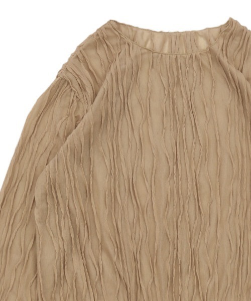 select MOCA(セレクトモカ)の「クリンクルシアーカットソー(Tシャツ/カットソー・レディース・ホワイト/ブラック/ベージュ・FREE)」の7枚目の写真