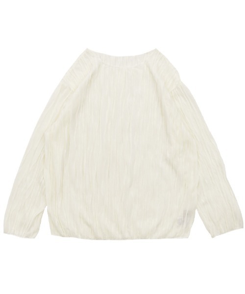 select MOCA(セレクトモカ)の「クリンクルシアーカットソー(Tシャツ/カットソー・レディース・ホワイト/ブラック/ベージュ・FREE)」の5枚目の写真