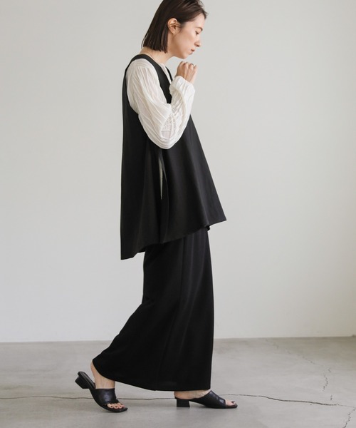 select MOCA(セレクトモカ)の「クリンクルシアーカットソー(Tシャツ/カットソー・レディース・ホワイト/ブラック/ベージュ・FREE)」の14枚目の写真