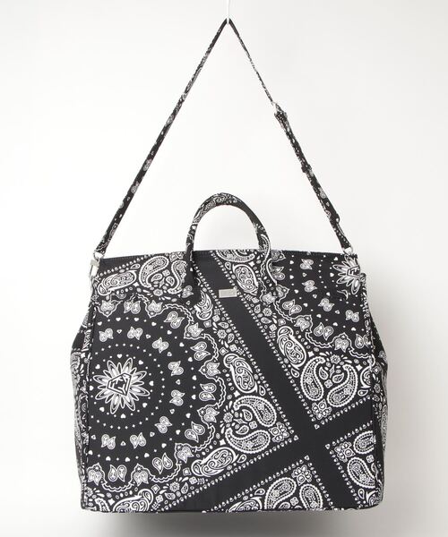 B'2nd(ビーセカンド)の「HERMETIC(ヘルメティック) Paisley travel bag(トートバッグ・メンズ・ホワイト/ブラック・FREE)」の4枚目の写真