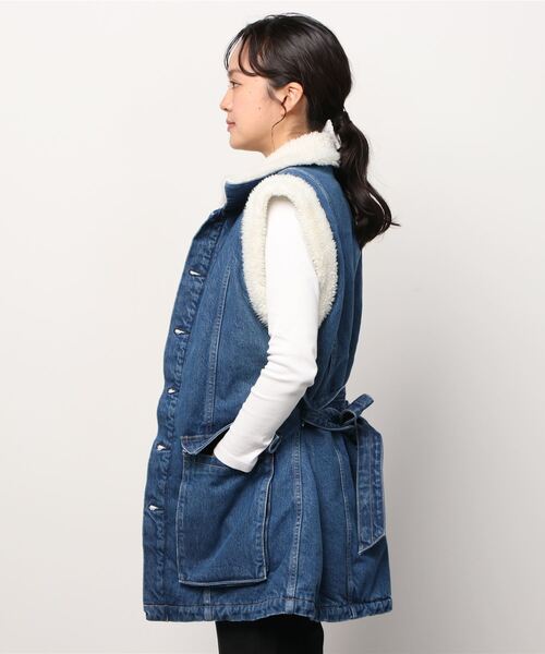 Levi's(リーバイス)の「LEVI'S(R) MADE&CRAFTED(R) FIELD SHERPA ベスト NILE BLUE(ベスト・レディース・インディゴブルー・S/M/XS)」の3枚目の写真