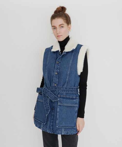 Levi's(リーバイス)の「LEVI'S(R) MADE&CRAFTED(R) FIELD SHERPA ベスト NILE BLUE(ベスト・レディース・インディゴブルー・S/M/XS)」の1枚目の写真
