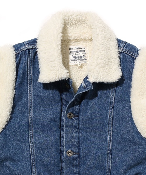 Levi's(リーバイス)の「LEVI'S(R) MADE&CRAFTED(R) FIELD SHERPA ベスト NILE BLUE(ベスト・レディース・インディゴブルー・S/M/XS)」の6枚目の写真