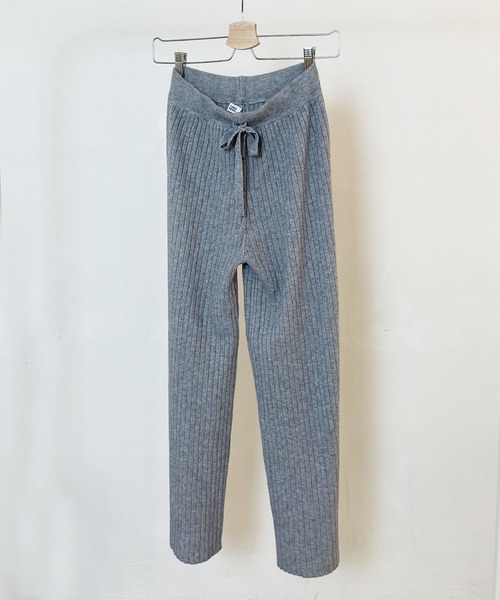 CEMONEMO（セモネモ）の「ウエストゴム リブニット パンツ（その他パンツ・レディース・アイボリー/ベージュ/グレー/ブラック・FREE）」の21枚目の写真