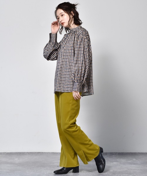 RETRO GIRL（レトロガール）の「総柄ボリューム袖ブラウス（シャツ/ブラウス・レディース・ブラウン系その他/グリーン系その他/ブルー系その他/オレンジ系その他・FREE）」の11枚目の写真