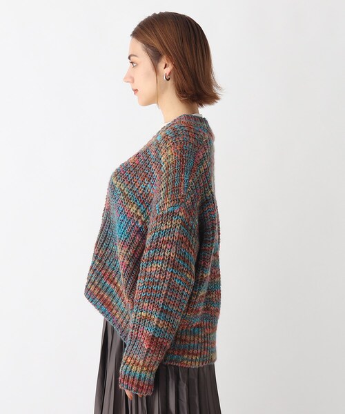 AG by aquagirl（エージーバイアクアガール）の「◆PAVONEメランジ片畦Vカーディガン【WEB限定サイズ】（カーディガン/ボレロ・レディース・ピンク系その他/ブルー系3/パープル系5・38/40）」の5枚目の写真