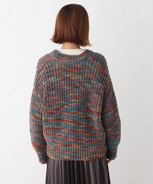 AG by aquagirl（エージーバイアクアガール）の「◆PAVONEメランジ片畦Vカーディガン【WEB限定サイズ】（カーディガン/ボレロ・レディース・ピンク系その他/ブルー系3/パープル系5・38/40）」の6枚目の写真