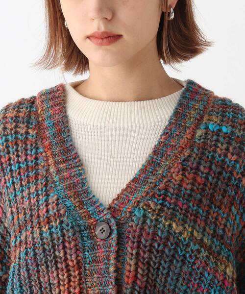 AG by aquagirl（エージーバイアクアガール）の「◆PAVONEメランジ片畦Vカーディガン【WEB限定サイズ】（カーディガン/ボレロ・レディース・ピンク系その他/ブルー系3/パープル系5・38/40）」の7枚目の写真