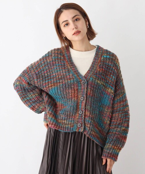 AG by aquagirl（エージーバイアクアガール）の「◆PAVONEメランジ片畦Vカーディガン【WEB限定サイズ】（カーディガン/ボレロ・レディース・ピンク系その他/ブルー系3/パープル系5・38/40）」の15枚目の写真