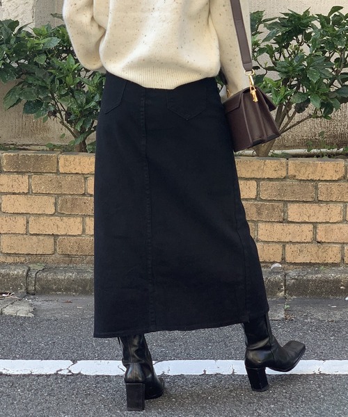 Jewelobe(ジュエローブ)の「綿ツイルセンタースリットタイトスカート(スカート・レディース・ブラック/ブラウン・S/M)」の19枚目の写真