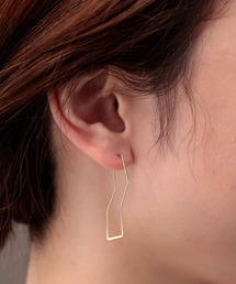 Manon's Selection | ゴールドスクエアラインフープピアス(ピアス（両耳用）)