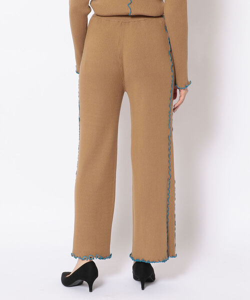 EACH.（イーチ）の「EACH(イーチ )　MELLOW STITCH RIB KNIT PT（その他パンツ・レディース・ベージュ/ブラック・FREE）」の5枚目の写真