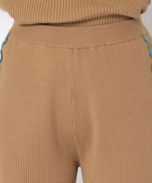 EACH.（イーチ）の「EACH(イーチ )　MELLOW STITCH RIB KNIT PT（その他パンツ・レディース・ベージュ/ブラック・FREE）」の8枚目の写真
