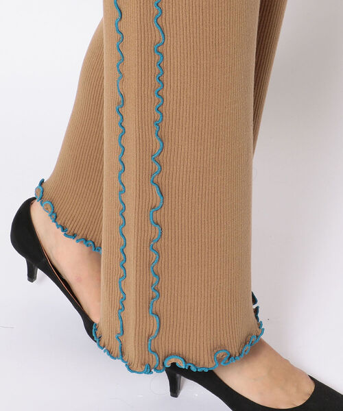 EACH.（イーチ）の「EACH(イーチ )　MELLOW STITCH RIB KNIT PT（その他パンツ・レディース・ベージュ/ブラック・FREE）」の4枚目の写真