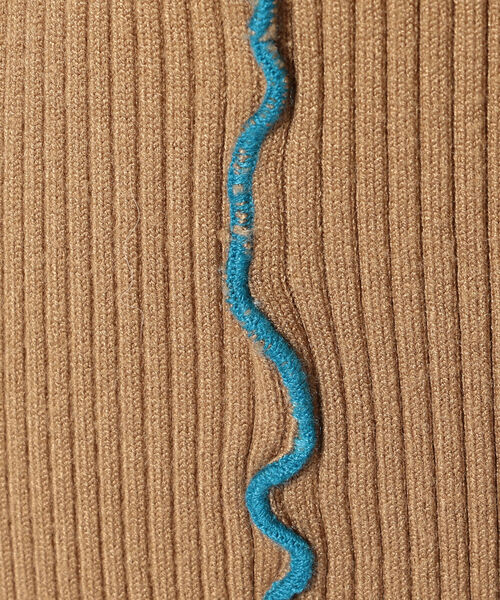 EACH.（イーチ）の「EACH(イーチ )　MELLOW STITCH RIB KNIT PT（その他パンツ・レディース・ベージュ/ブラック・FREE）」の7枚目の写真