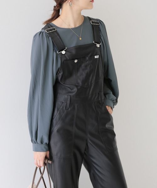 SLOBE IENA（スローブイエナ）の「ボリュームスリーブブラウス【手洗い可能】◆（シャツ/ブラウス・レディース・ブラック系その他/チャコールグレー・FREE）」の2枚目の写真