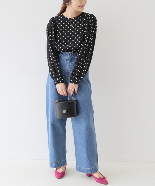 SLOBE IENA（スローブイエナ）の「ボリュームスリーブブラウス【手洗い可能】◆（シャツ/ブラウス・レディース・ブラック系その他/チャコールグレー・FREE）」の8枚目の写真